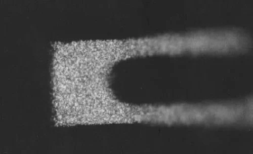 Scanning electron microscope image of a flat bonding face.
